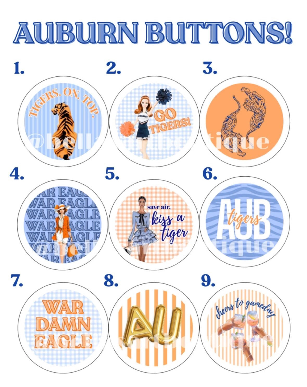 Auburn Buttons!