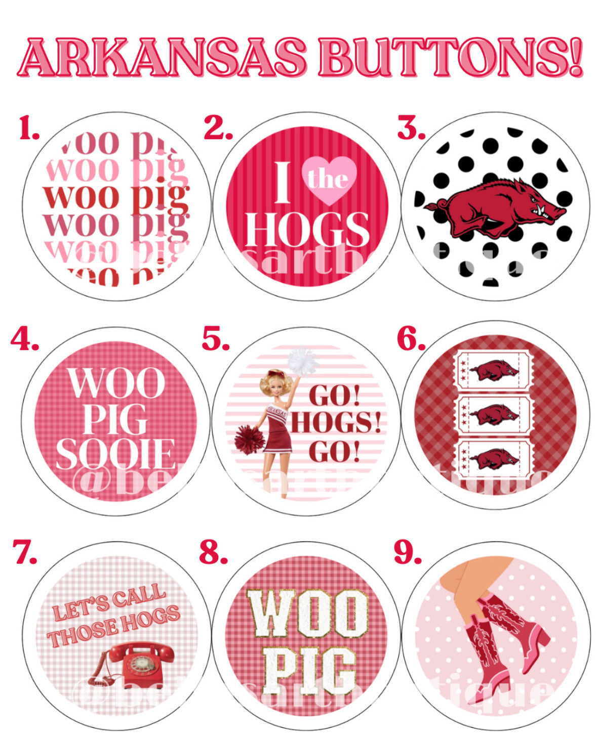 Arkansas Buttons!