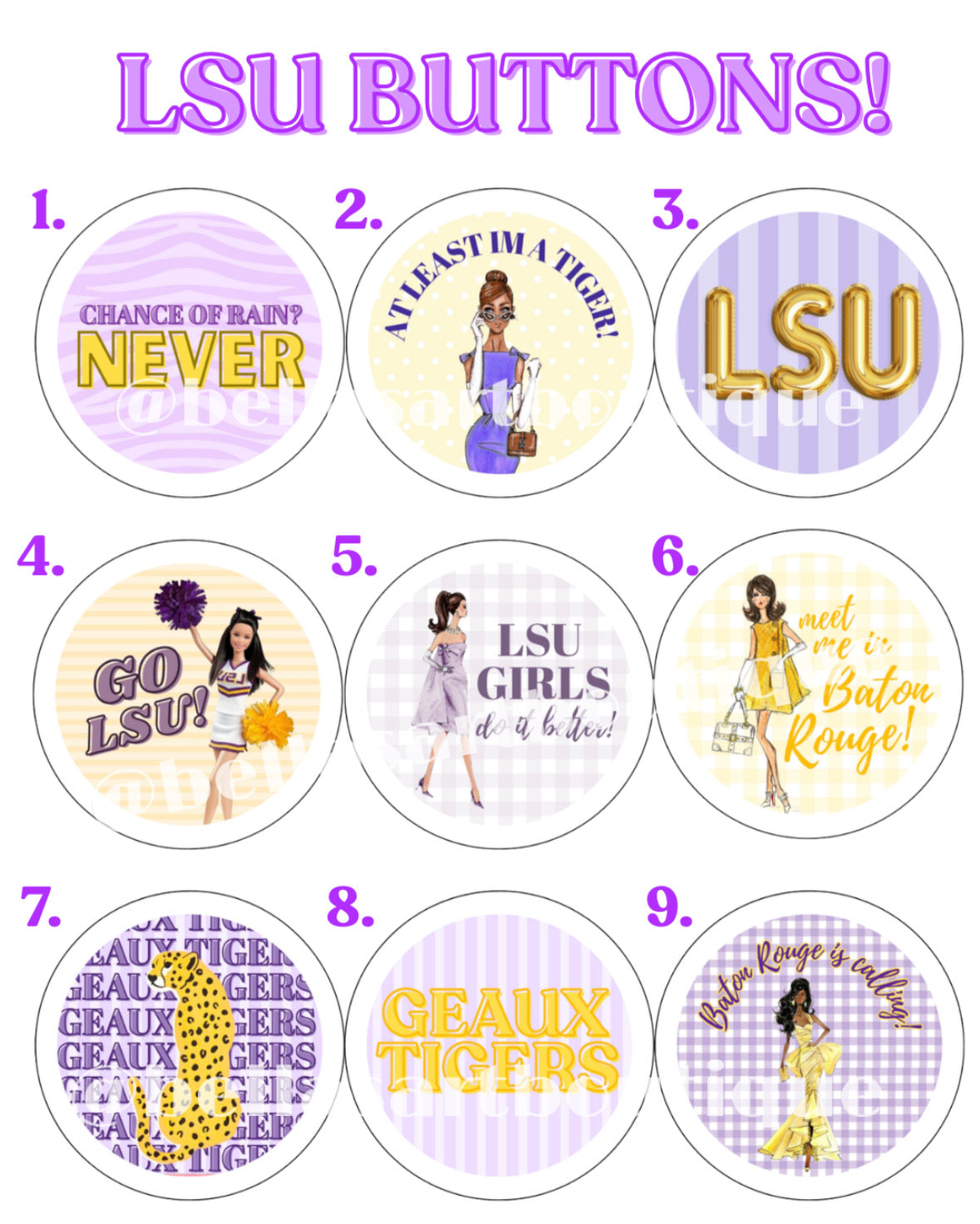 LSU Buttons!