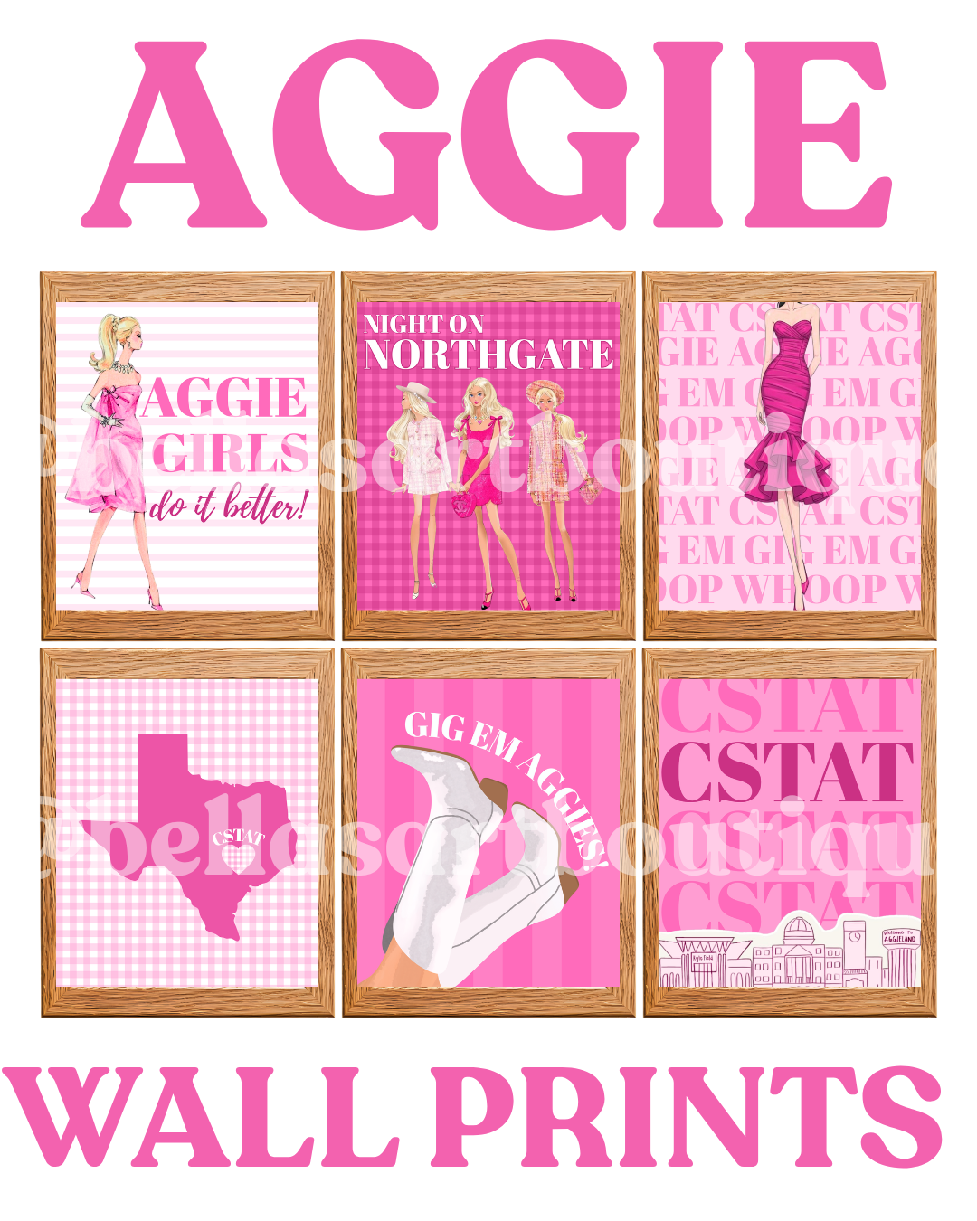 Aggie Pink Prints