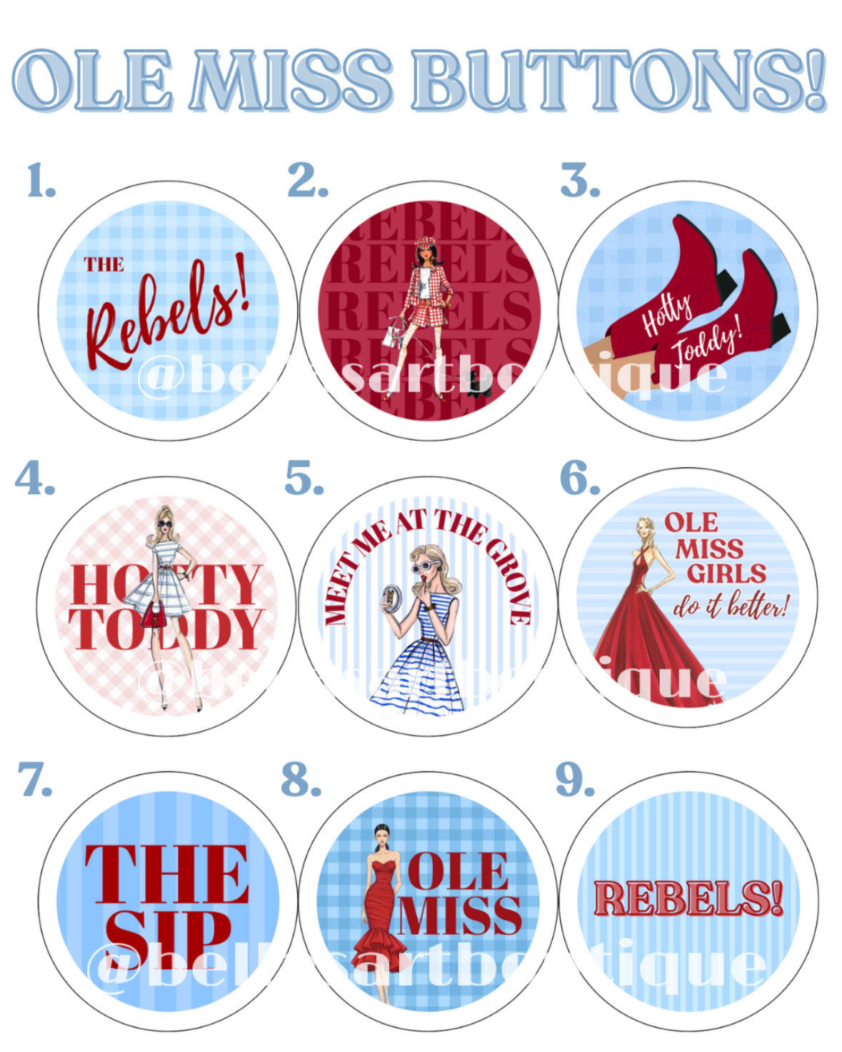 Ole Miss Buttons!